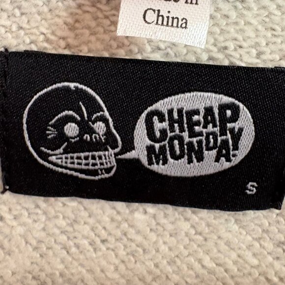 Cheap Monday Grey Twist Front Sweatshirt Women’s Small Long Sleeve Pullover - Picture 3 of 5